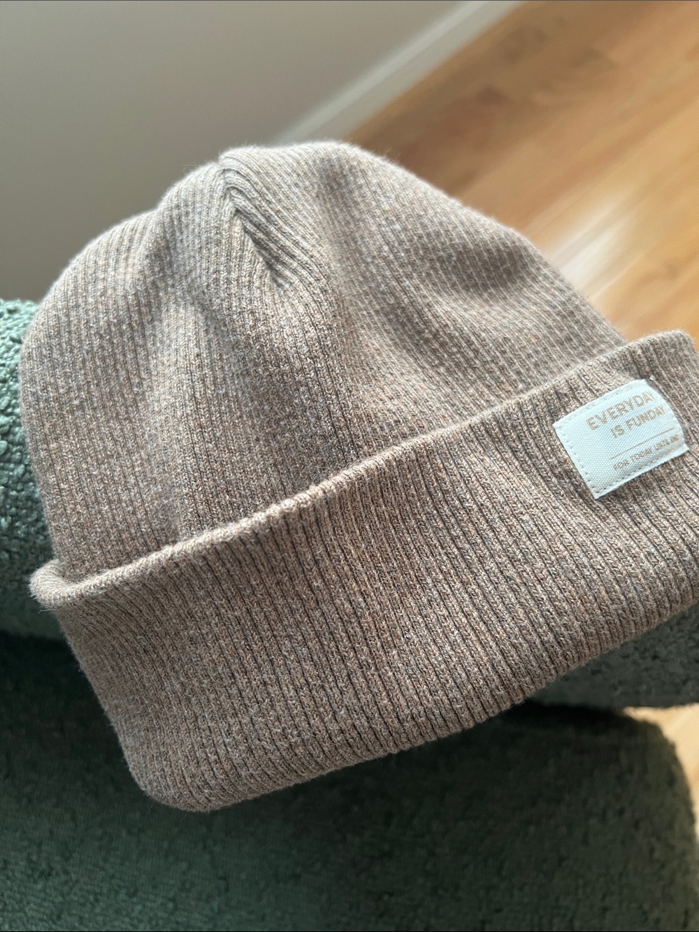 Zara baby/toddler Ribbed Beanie in Taupe